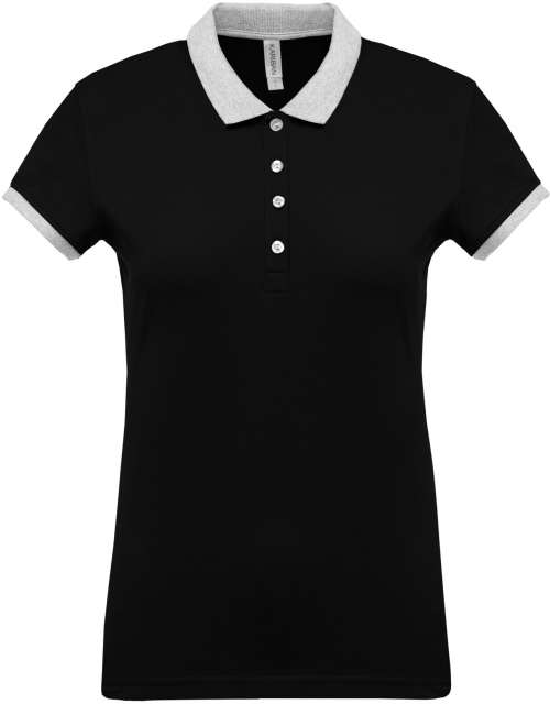 LADIES’ TWO-TONE PIQUÉ POLO SHIRT - Image 3