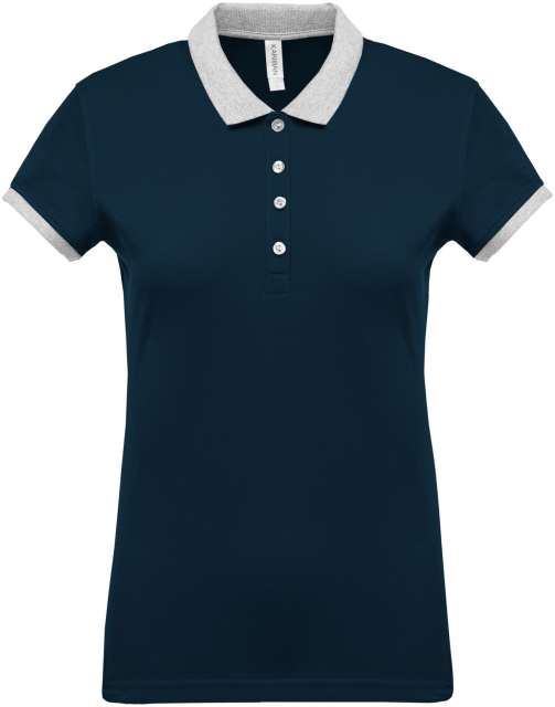 LADIES’ TWO-TONE PIQUÉ POLO SHIRT - Image 4